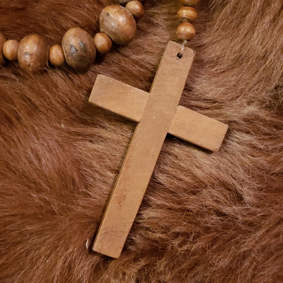 Wood Bead Rosary - Picture 2 of 2